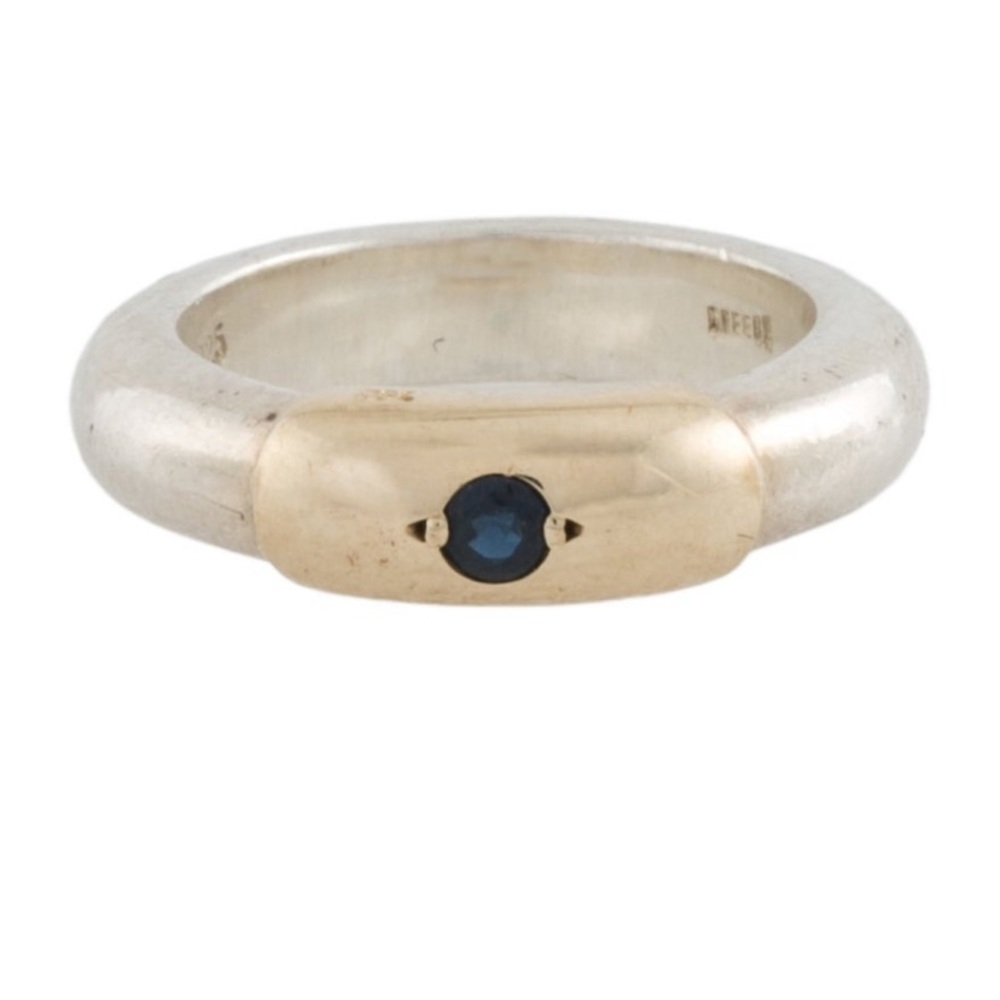 Lalaounis Two-Tone Sapphire Stacking Band